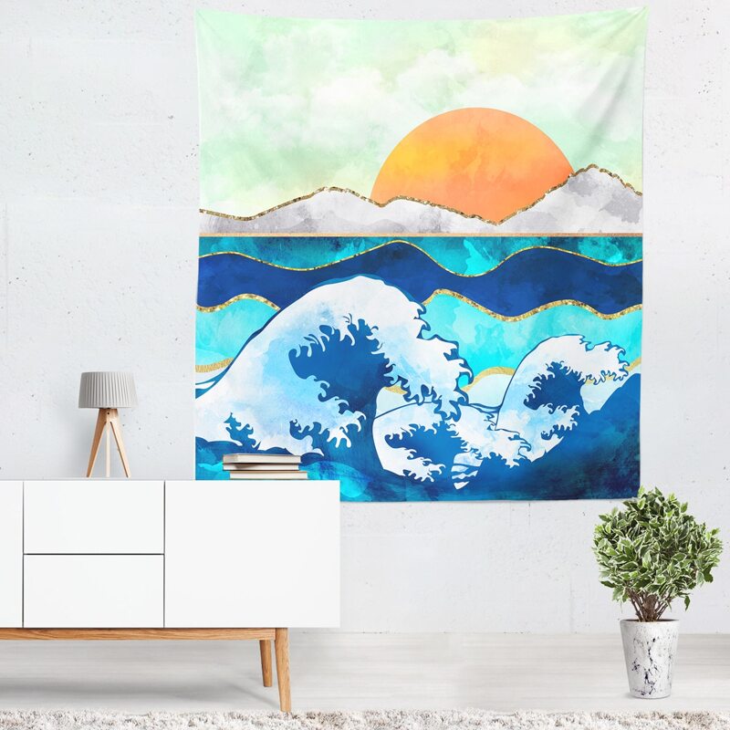 

Sun & Sea Print Tapestry, Multicolor