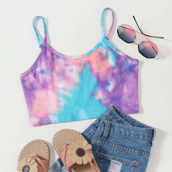 

Tie Dye Crop Cami Top, Multicolor