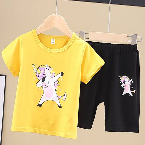 

Toddler Boys Unicorn Print Tee & Track Shorts, Multicolor