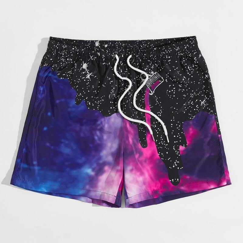 

Guys Galaxy and Tie Dye Wind Shorts, Multicolor