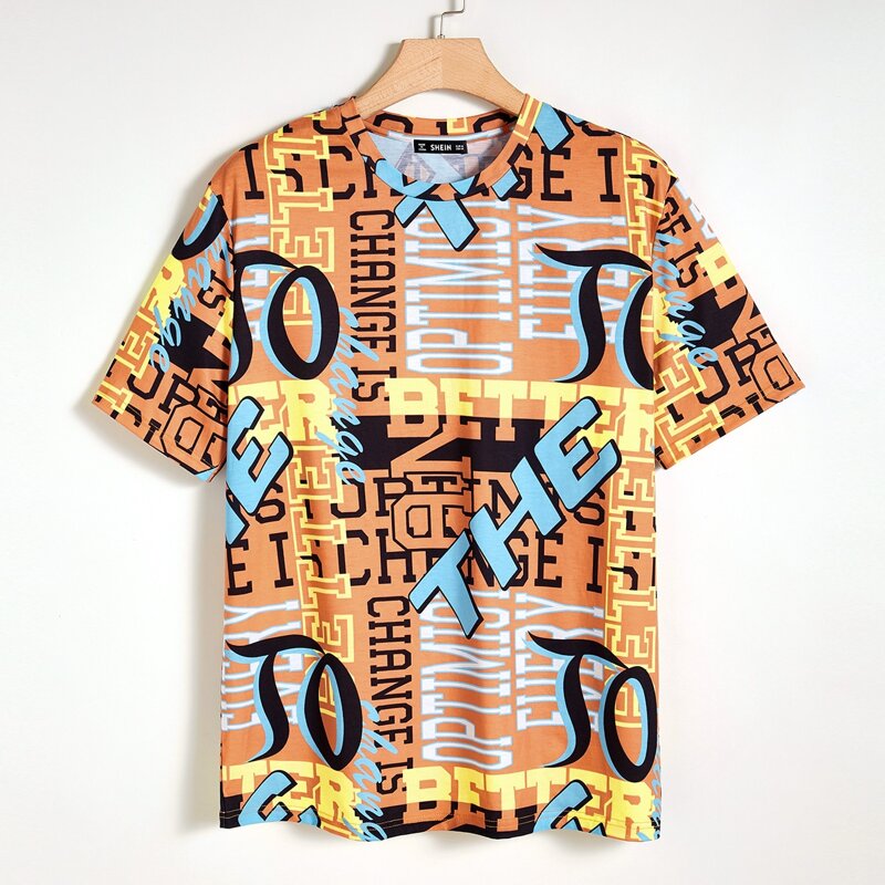 

Guys Allover Letter Graphic Top, Multicolor