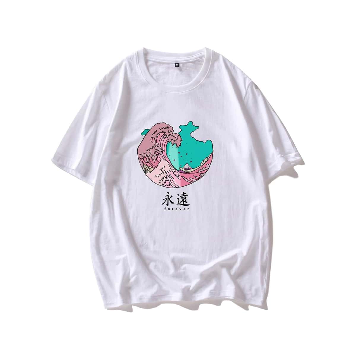 

Guys Wave & Letter Graphic Tee, White