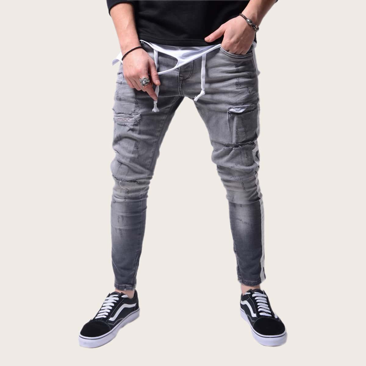 

Guys Stripe Side Jeans, Blue