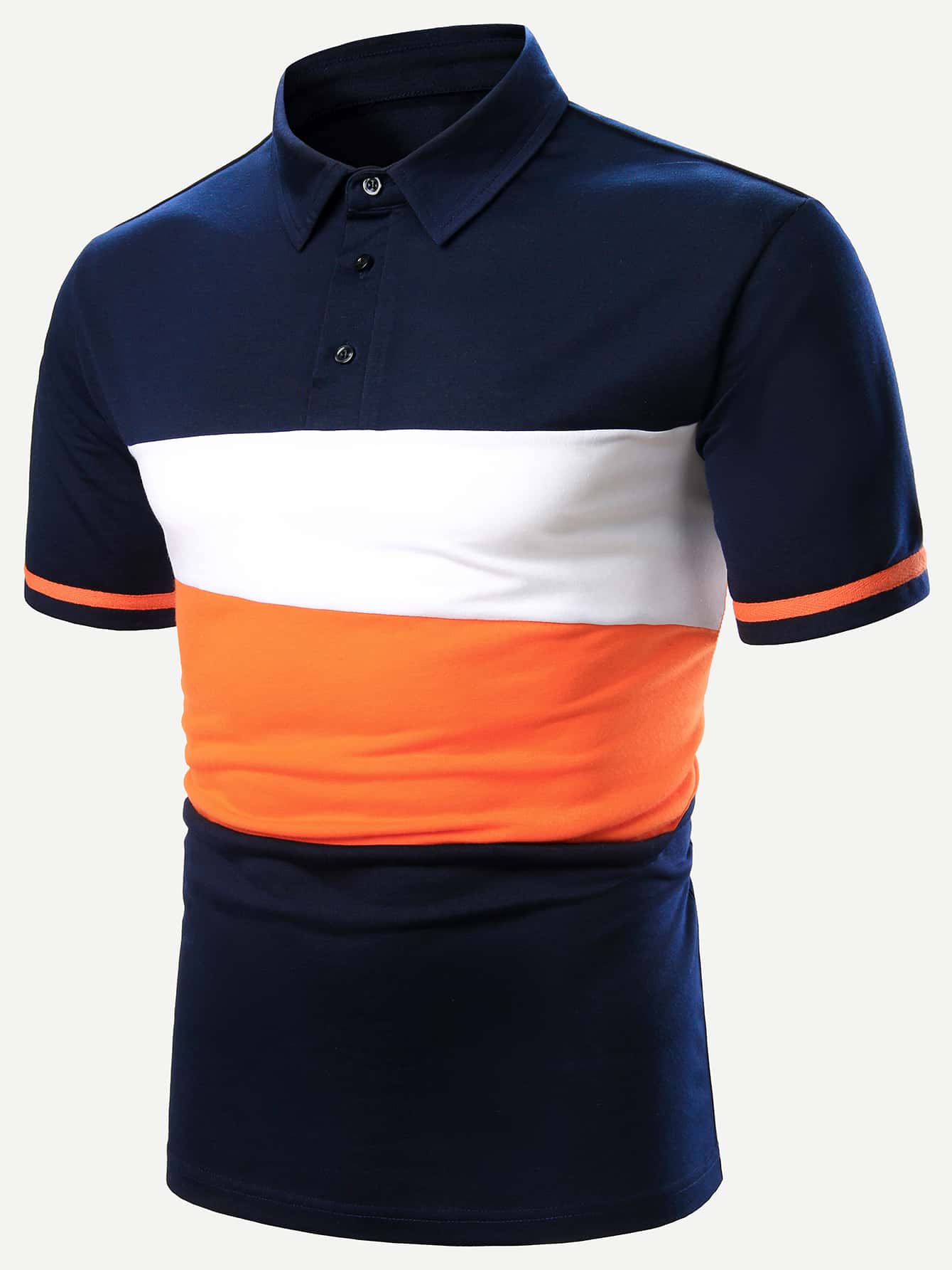 Camisa polo de hombres con costura | Mode de Mujer | SHEIN Camisa polo de hombres con costura | ROMWE