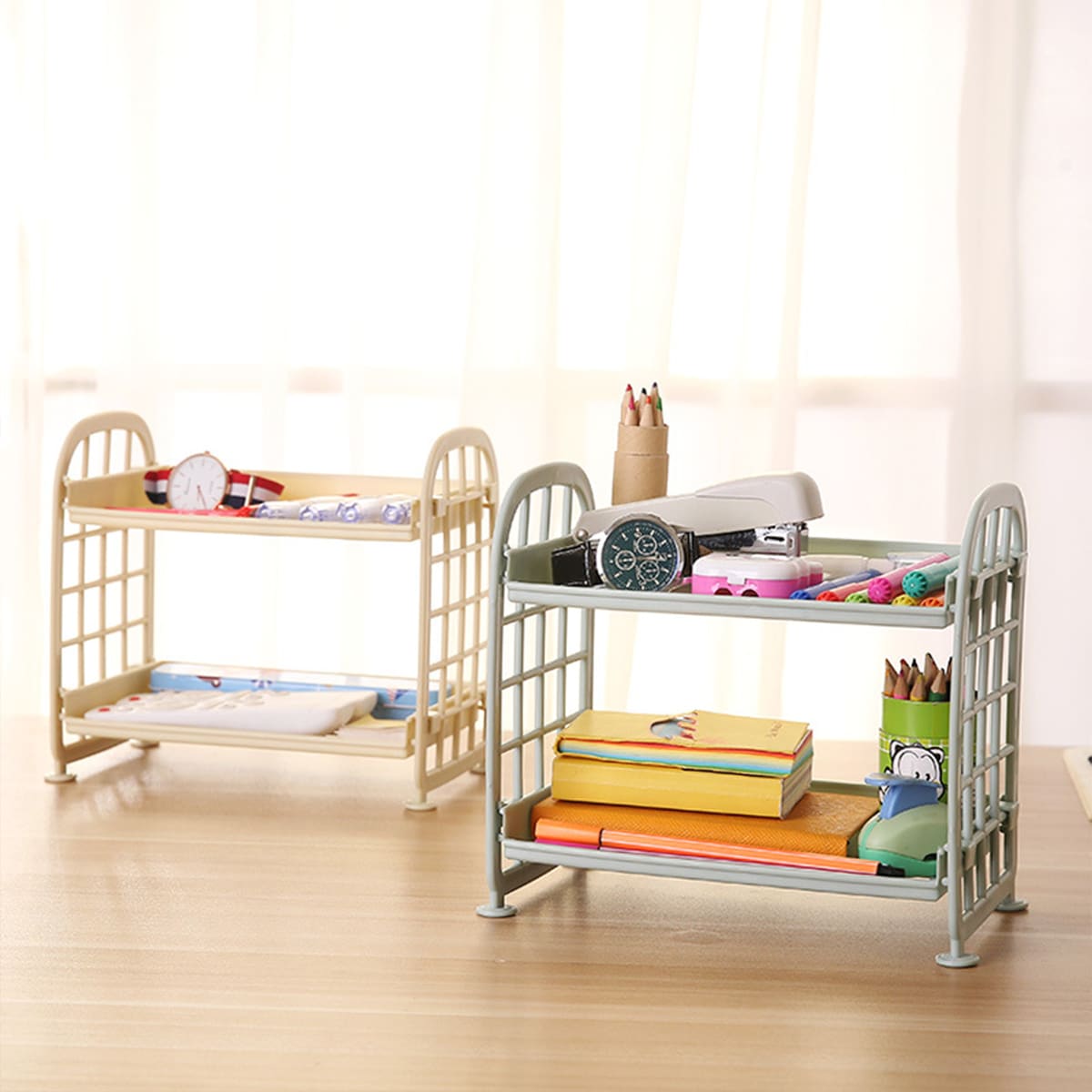 

1pc Random Double Layer Storage Rack, Multicolor