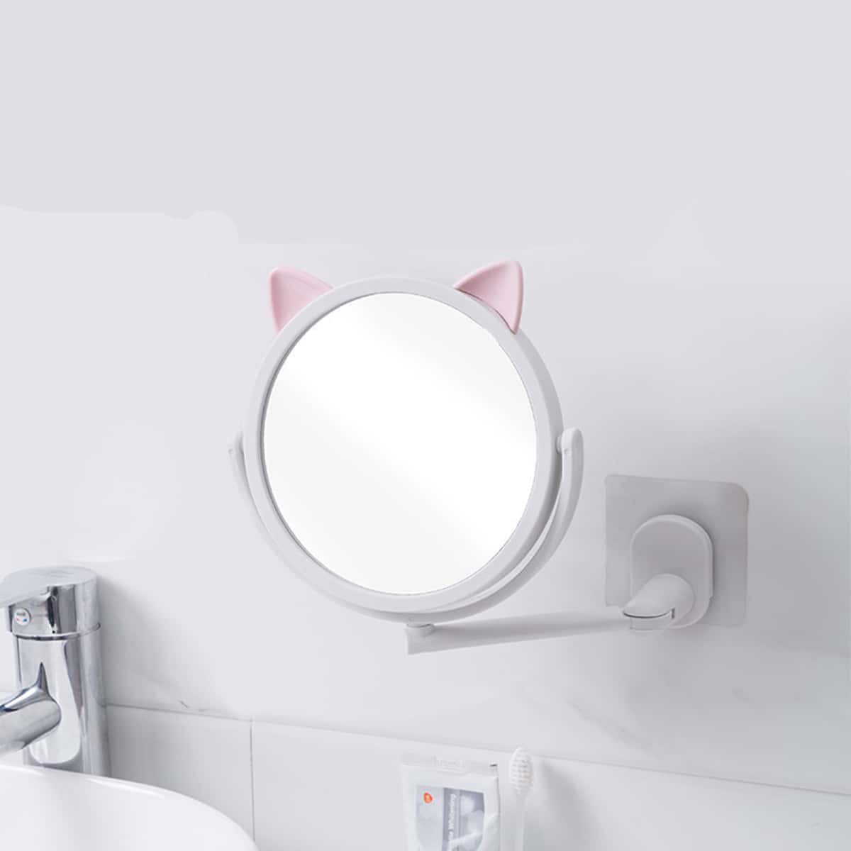 

1pc Random Wall Mounted Rotatable Mirror, Multicolor
