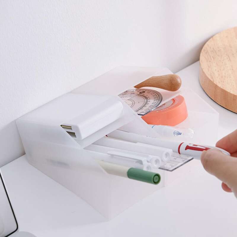 

1pc Solid Storage Box, White