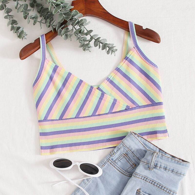 

Striped Wrap Cami, Multicolor