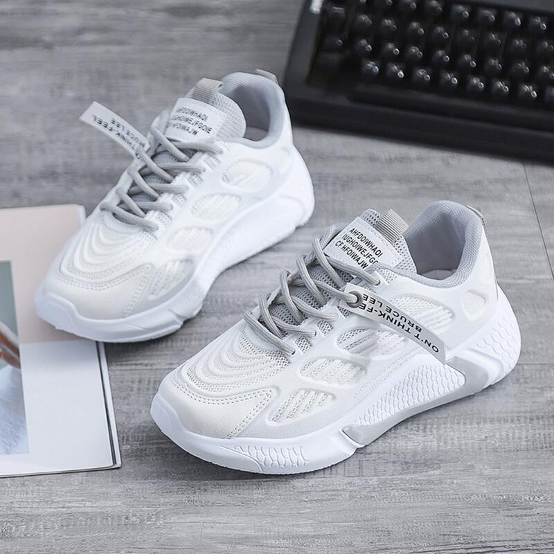 

Lace-up Chunky Sneakers, White