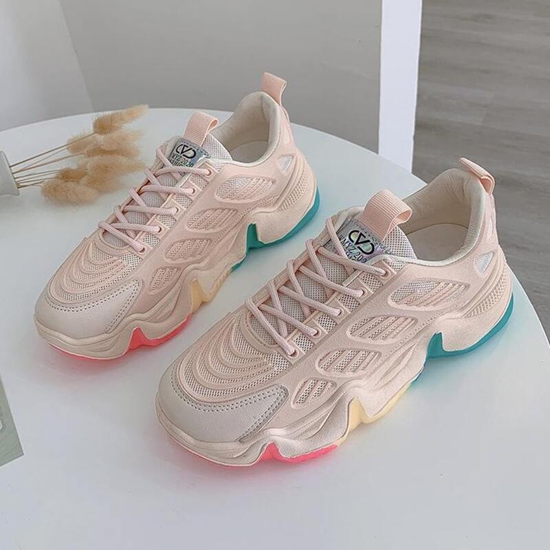 

Lace-up Chunky Sneakers, Pink