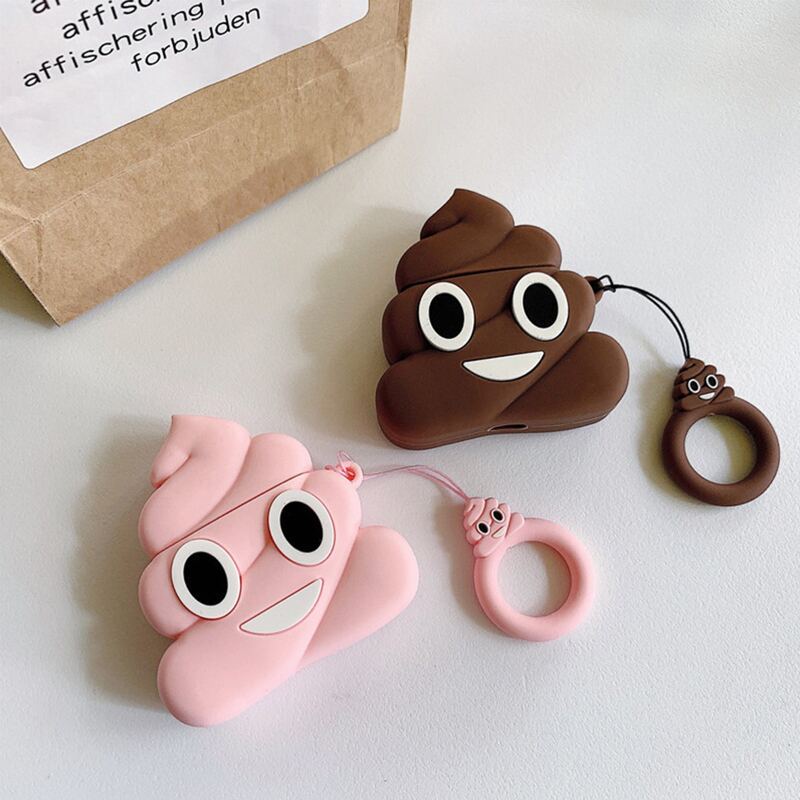 

Cartoon Poop Airpods Case, Multicolor