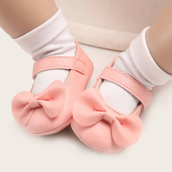 

Baby Girl Bow Decor Flats, Pink