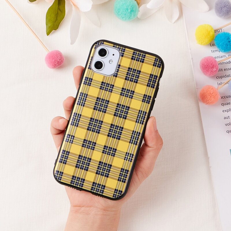 

Tartan Plaid iPhone Case, Yellow