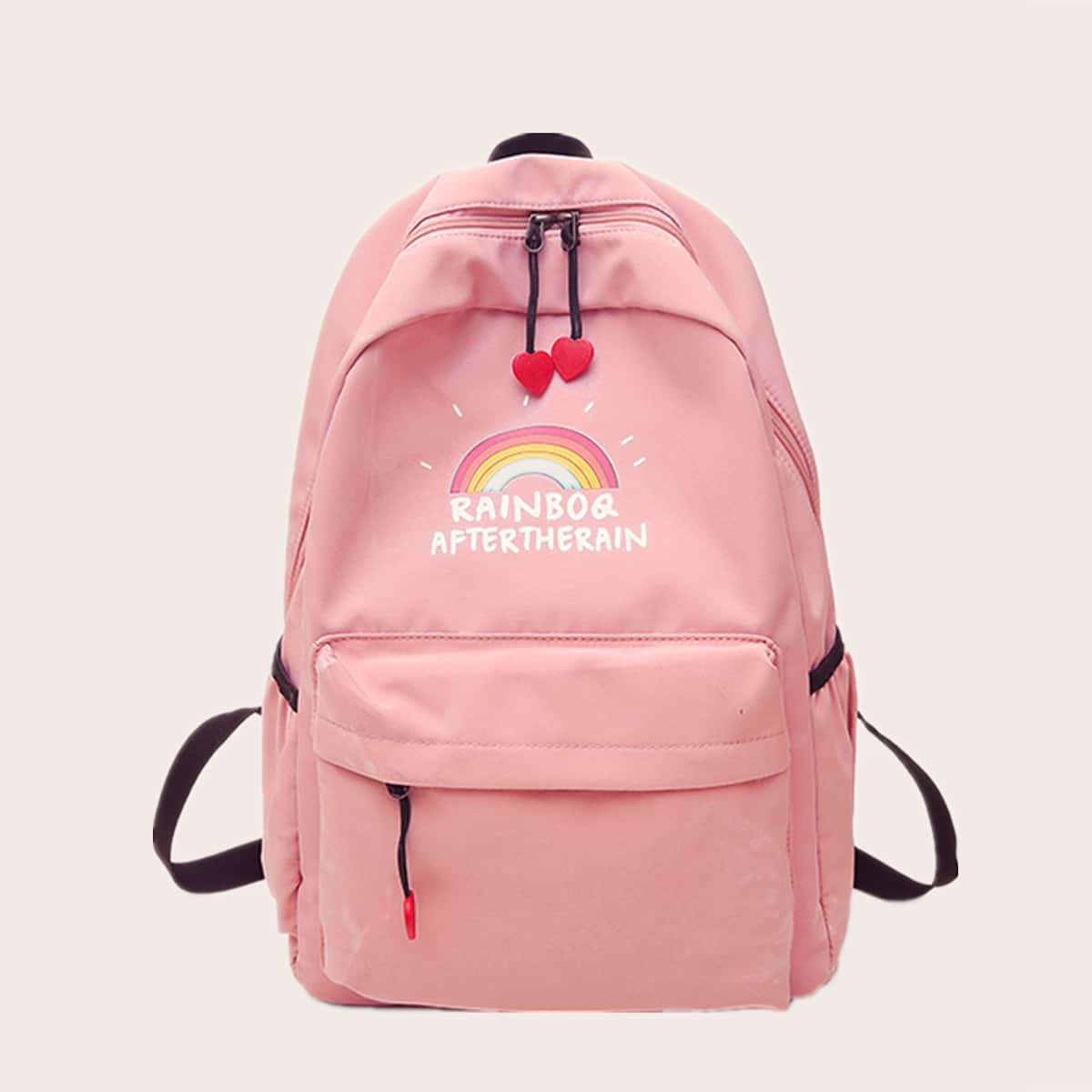 

Rainbow Pocket Backpack, Pink