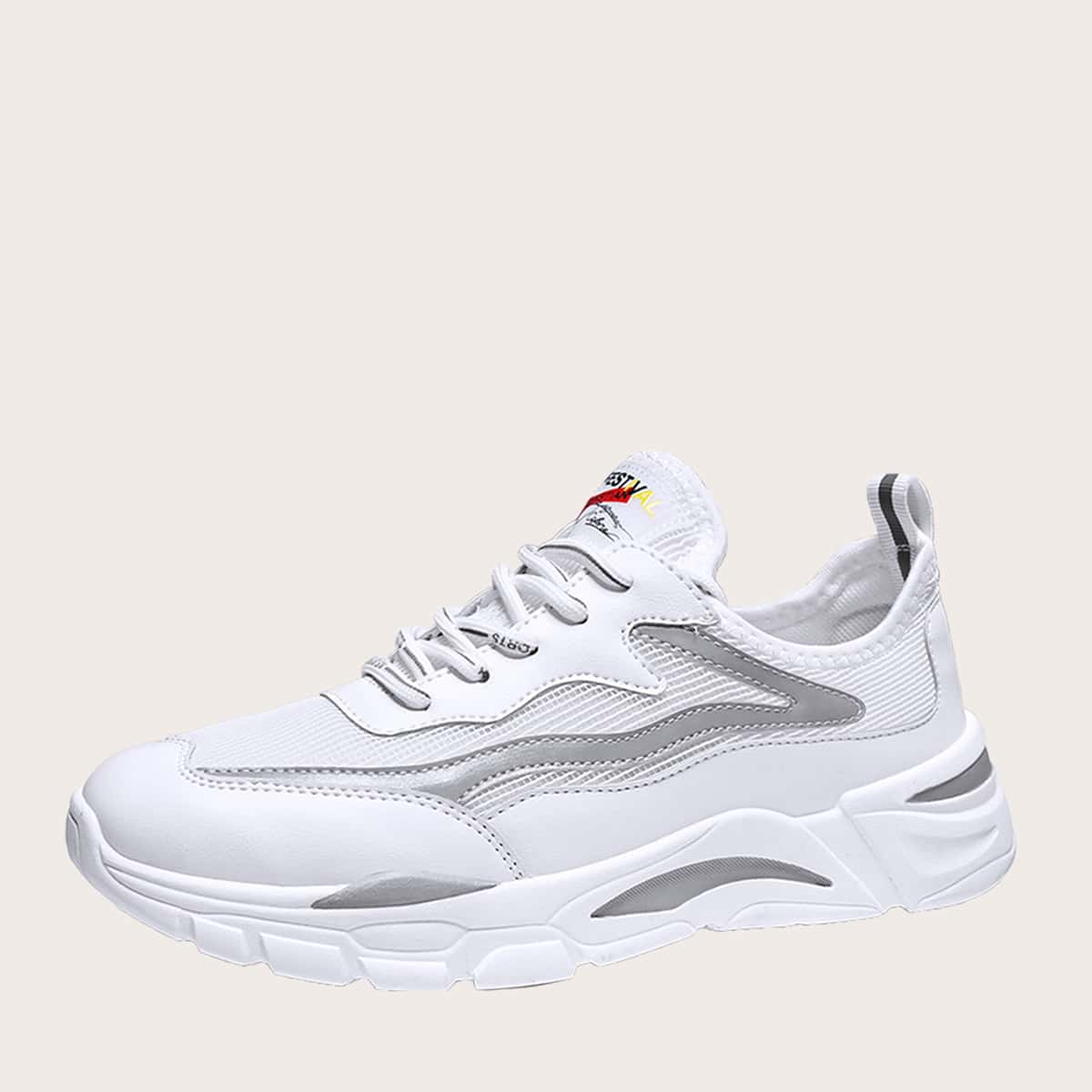 

Guys Lace-up Front Wide Fit Sneakers, White