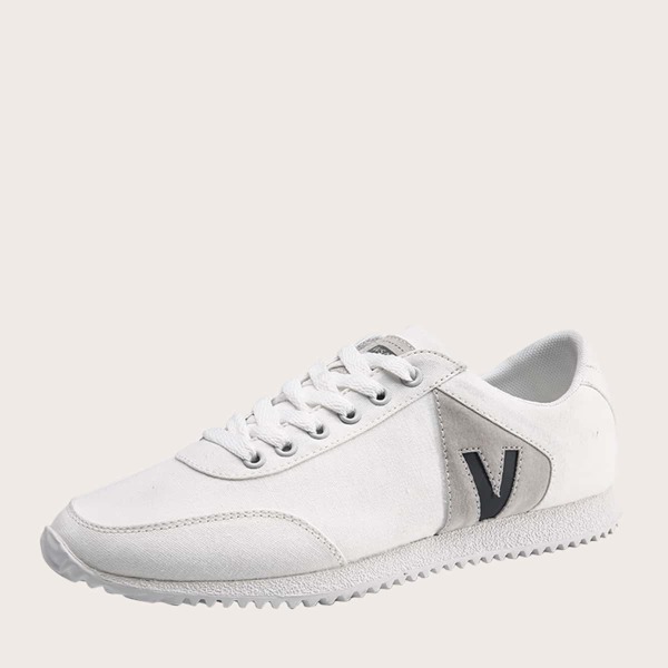 

Men Lace-up Front Sneakers, White