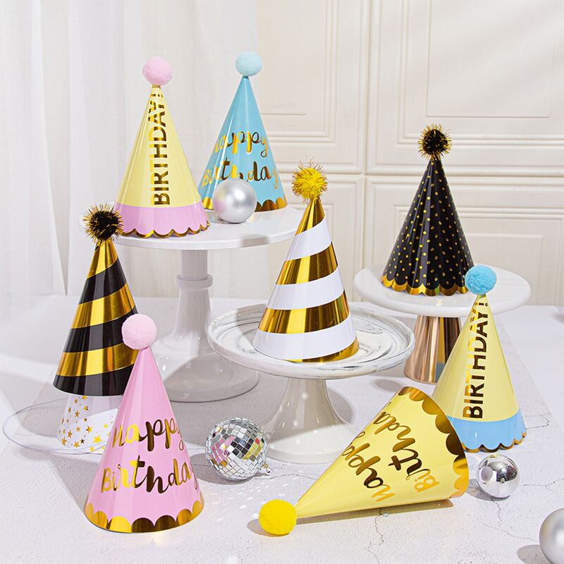 

1pc Birthday Party Hat, Multicolor