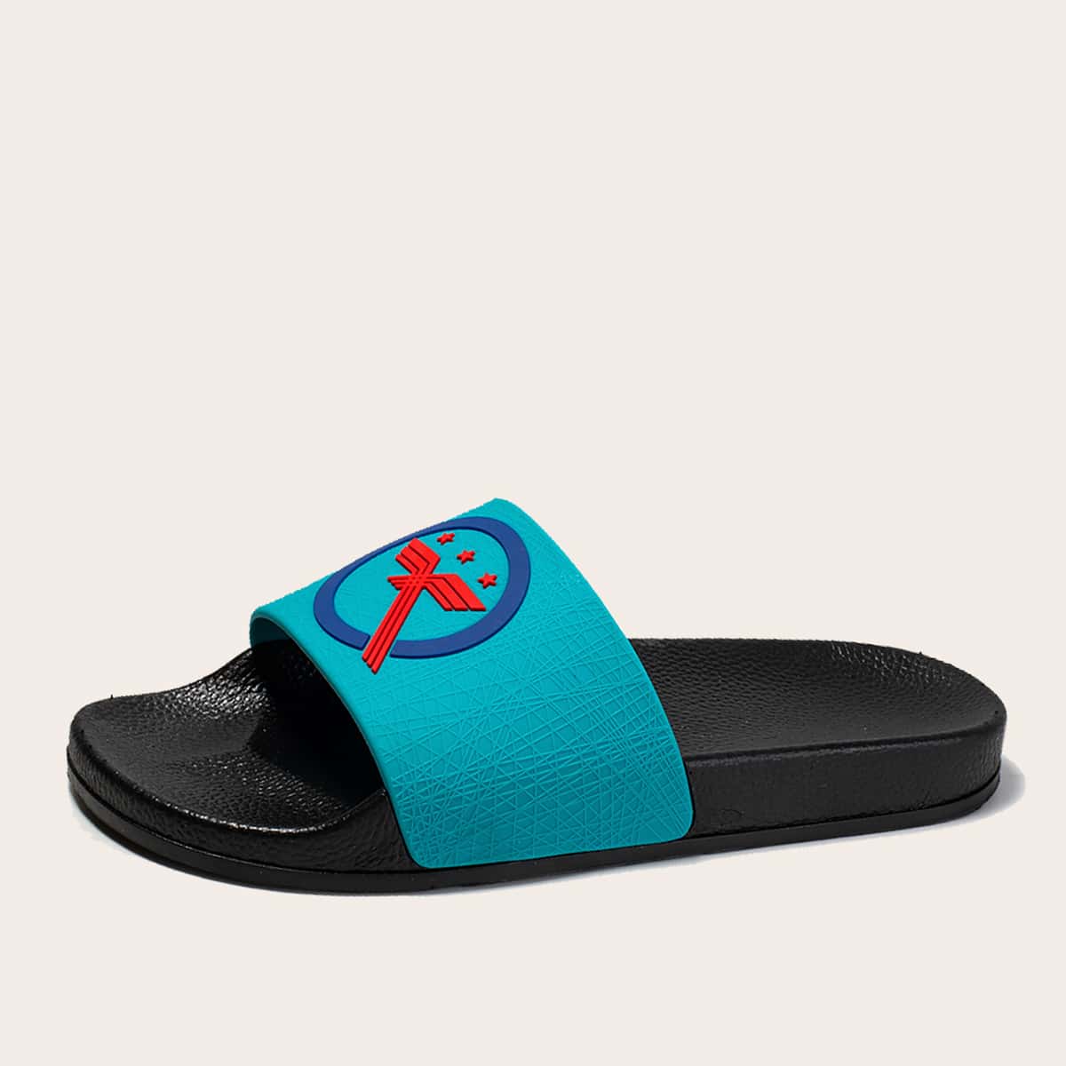 

Guys Geometric Graphic Sliders, Blue