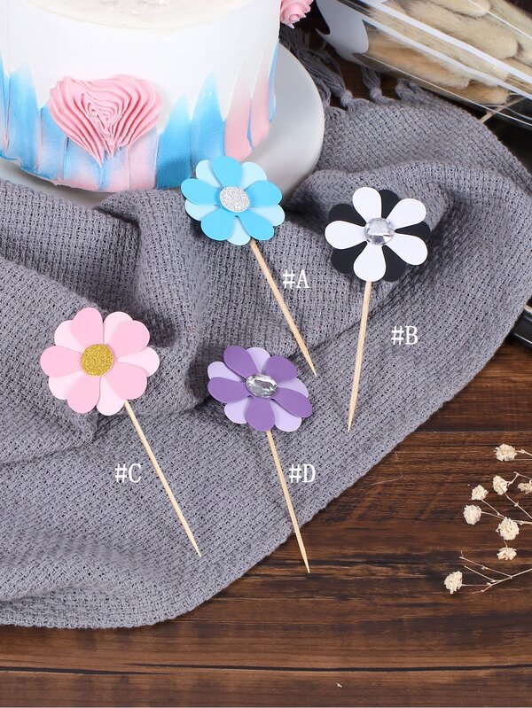 6 Pieces Gateau En Forme De Fleur Shein