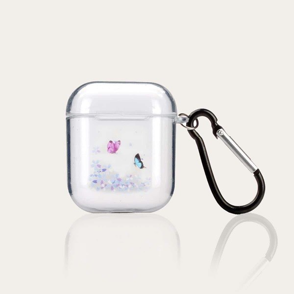 

Butterfly Print AirPods Case, Clear