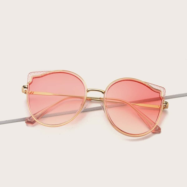

Cat Eye Metal Frame Sunglasses, Pink