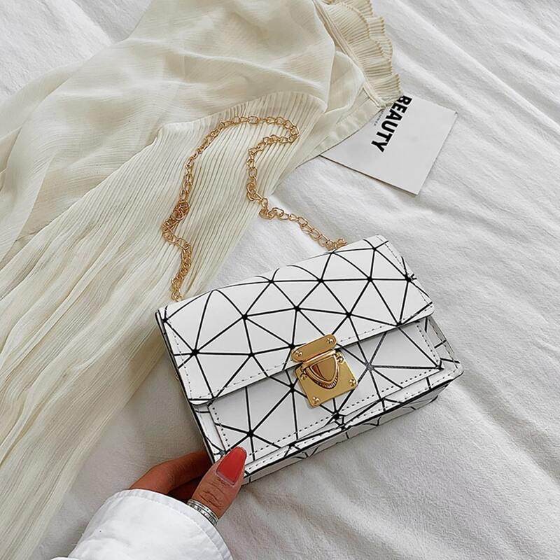 

Geo Flap Crossbody Bag, White