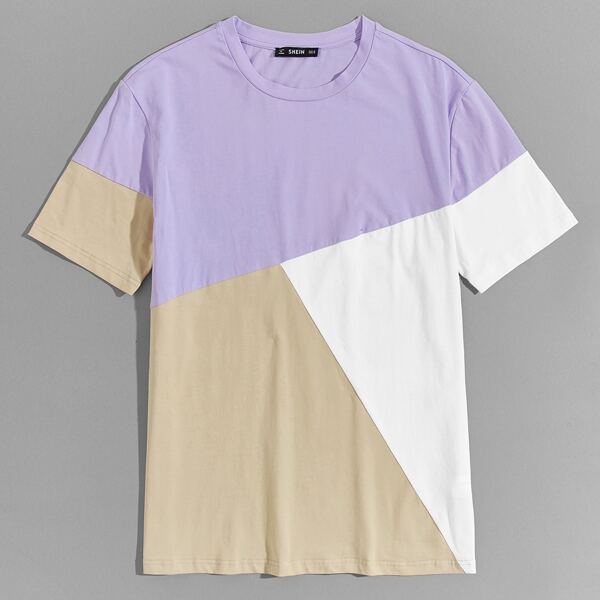 

Men Colorblock Short Sleeve Tee, Multicolor
