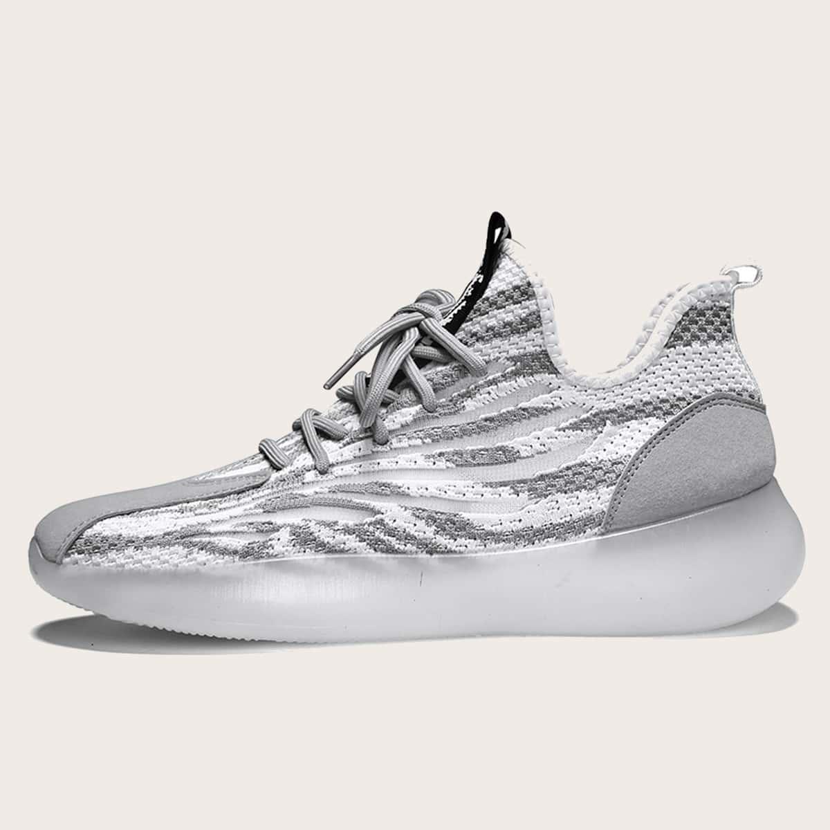 

Guys Mesh Panel Lace-up Front Sneakers, Grey