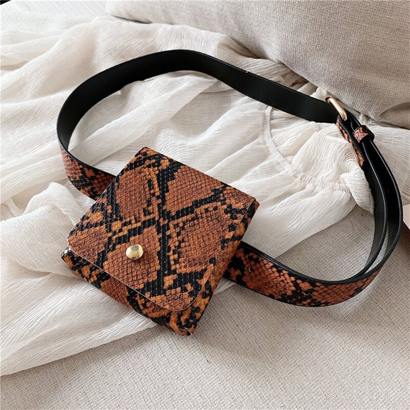 

Snake Skin Flap Fanny Pack, Multicolor