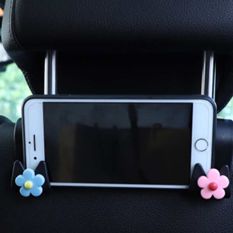 

1pc Flower Decor Car Seat Back Hook, Multicolor