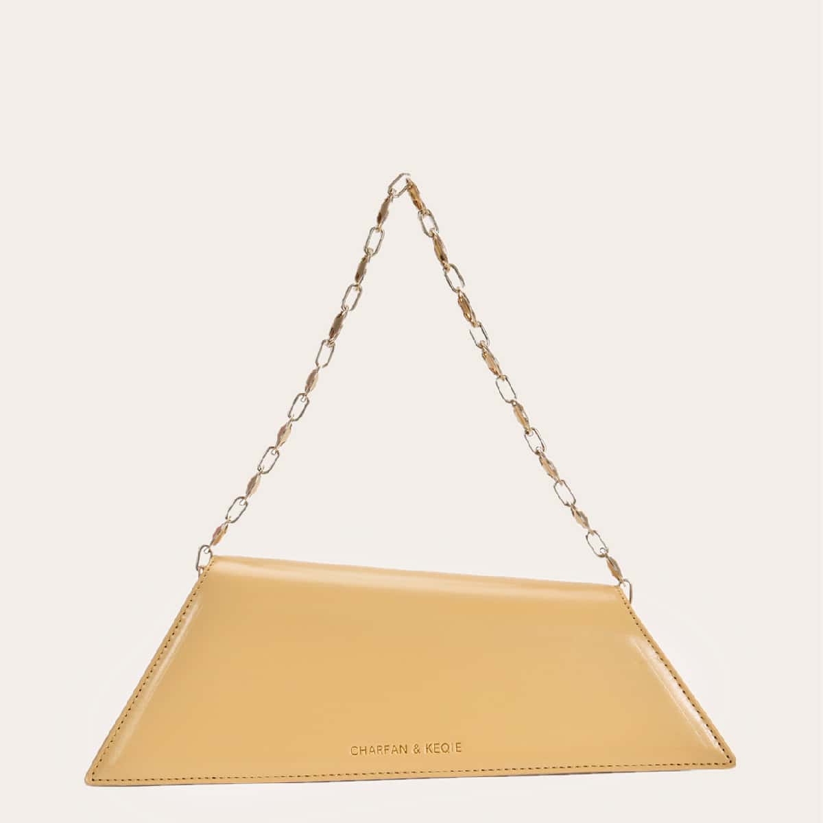 

Letter Graphic Chain Tote Bag, Yellow