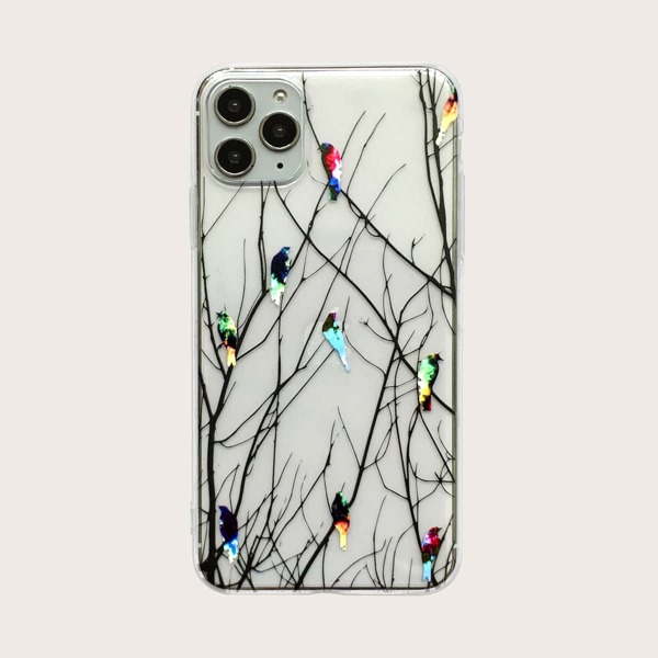 

Bird Print iPhone Case, Clear