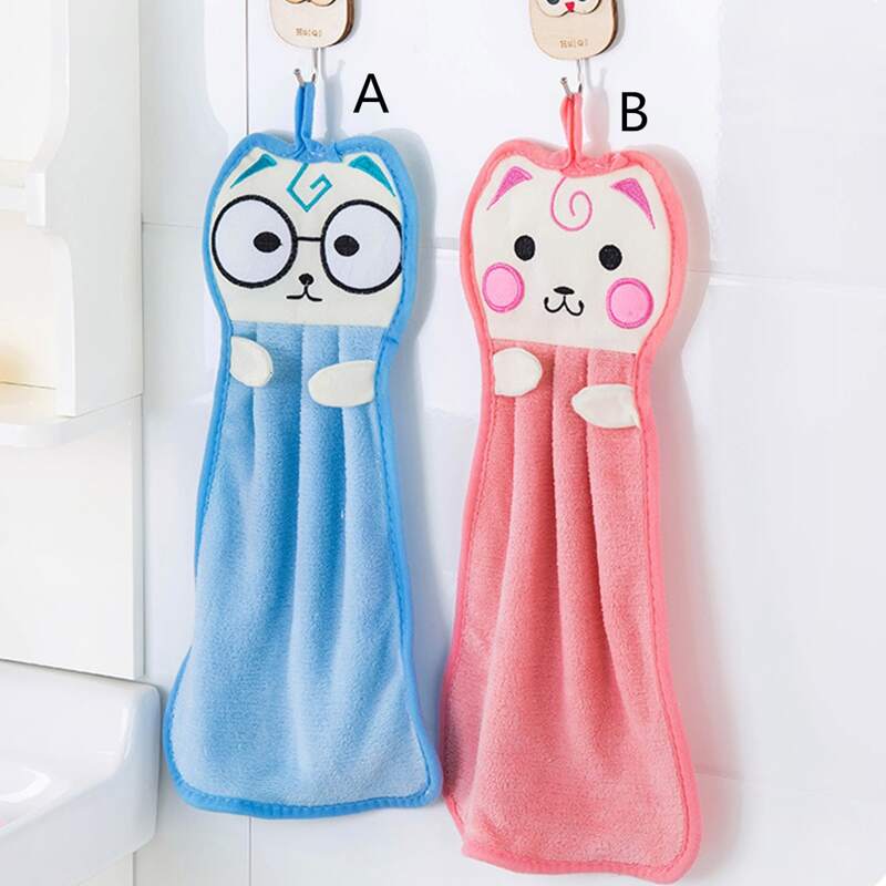 

1pc Cartoon Design Hand Towel, Multicolor