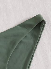 Swim Chiccia Summer Beach Solid Bikini Set V Wired Bra & Bikini Bottom 2 Pieces Bathing Suit