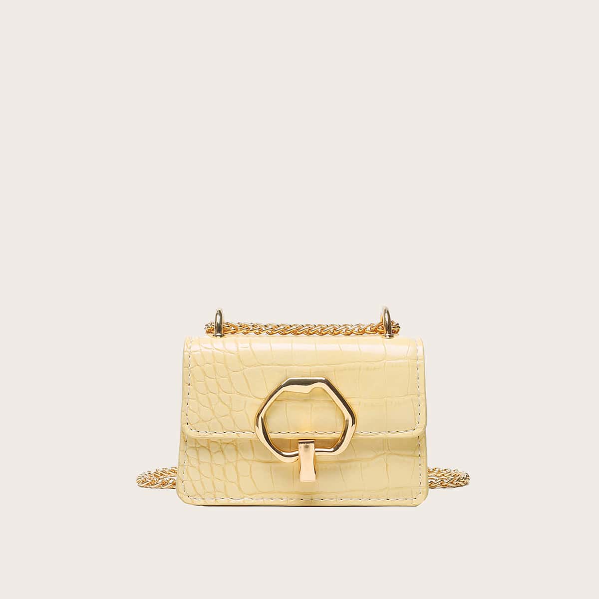 

Croc Embossed Crossbody Bag, Yellow