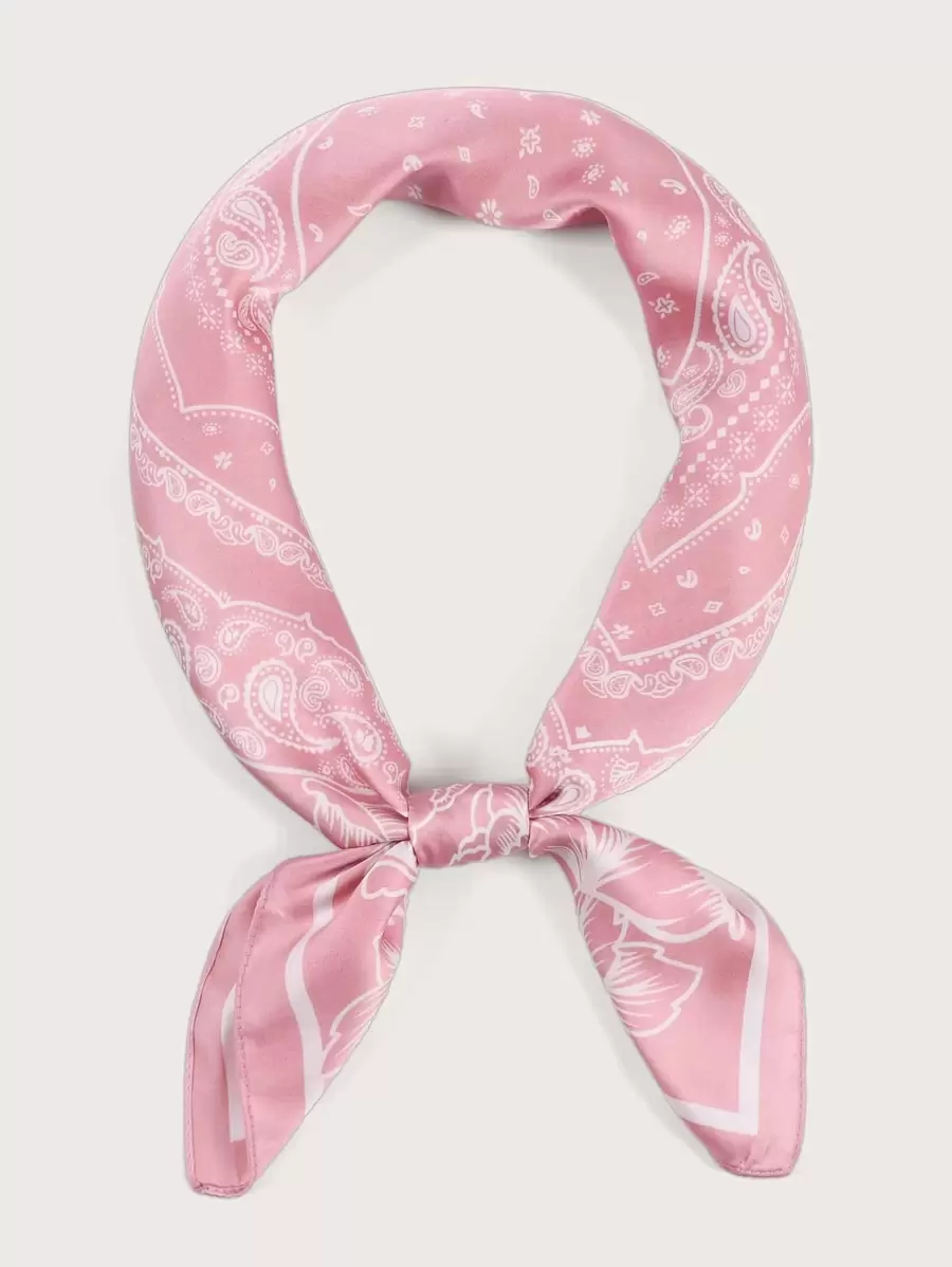 Paisley Pattern Bandana - Pink - View 1