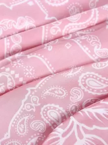 Paisley Pattern Bandana - Pink - View 3