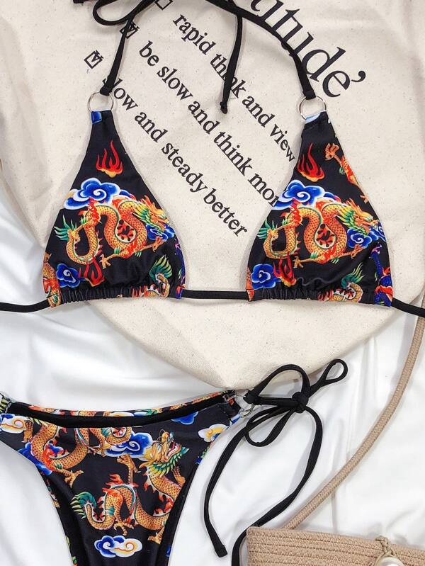 shein dragon bikini