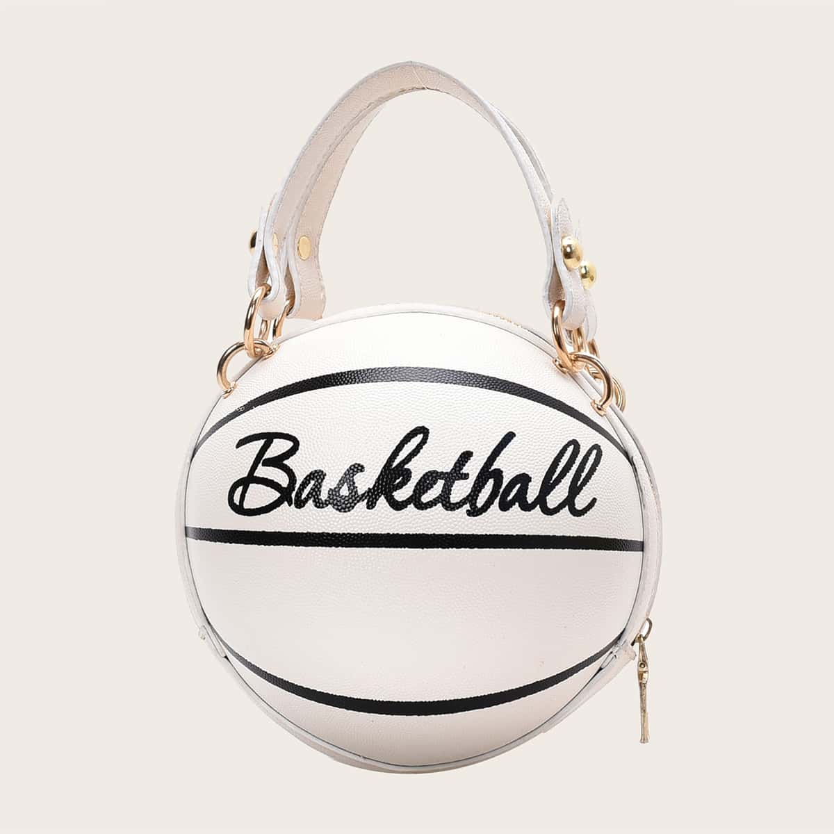 

Letter Graphic Ball Bag, White