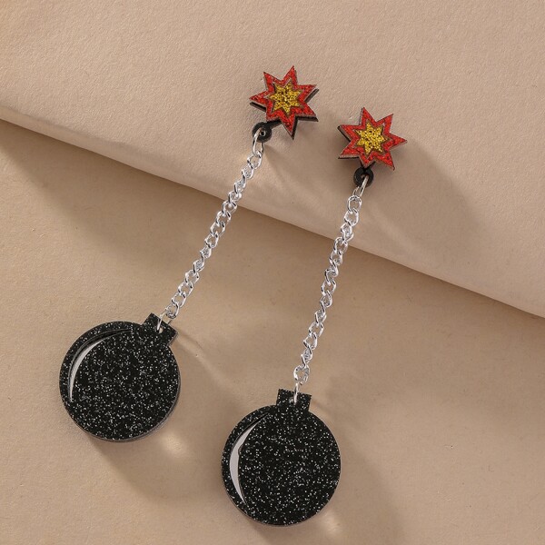 

Bomb Design Drop Earrings, Multicolor
