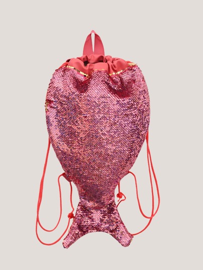 Zaino a coda di pesce con paillettes