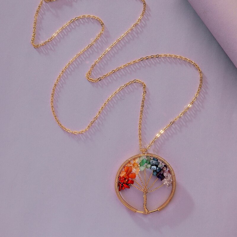 

Tree Charm Necklace, Gold