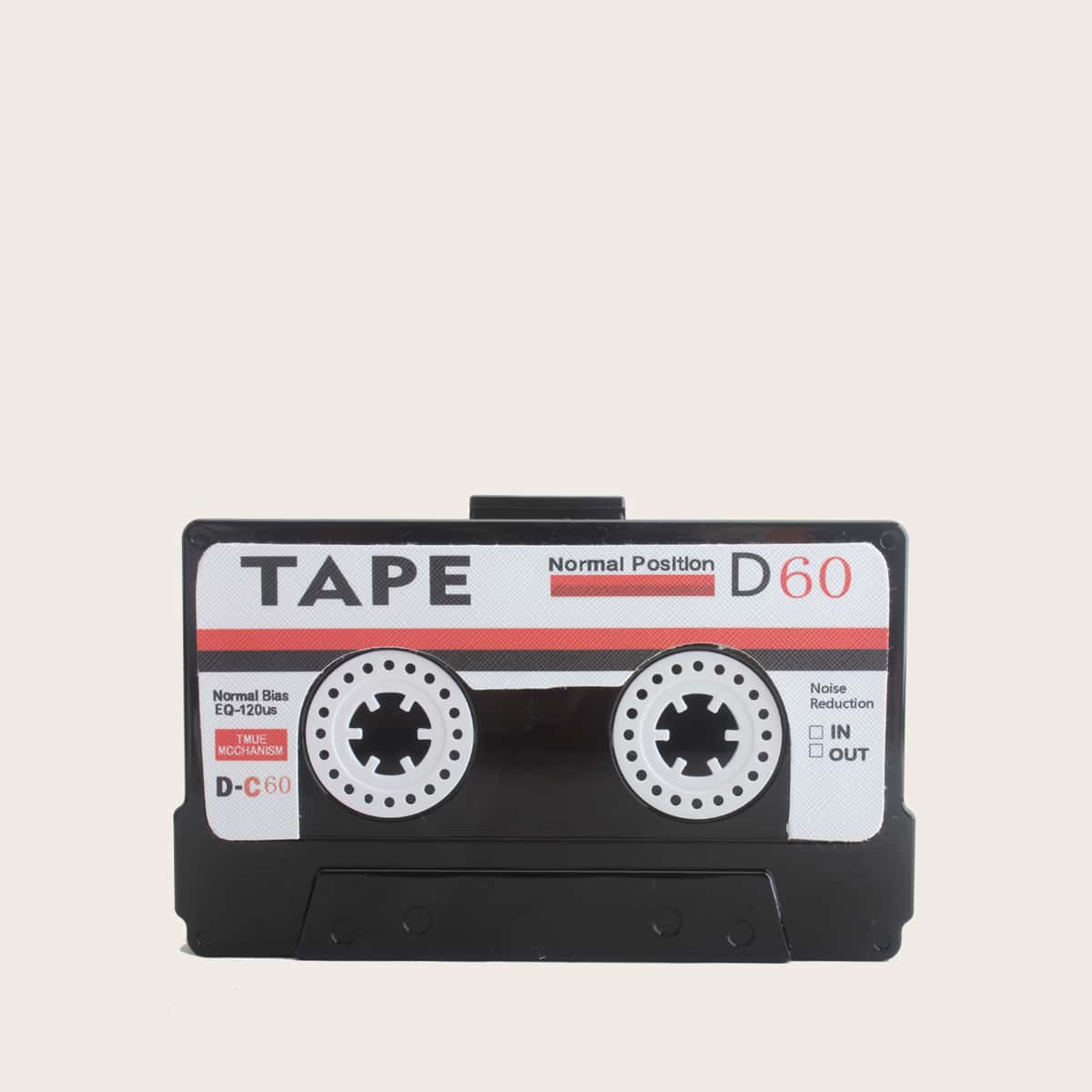 

Tape Design Clutch Bag, Black