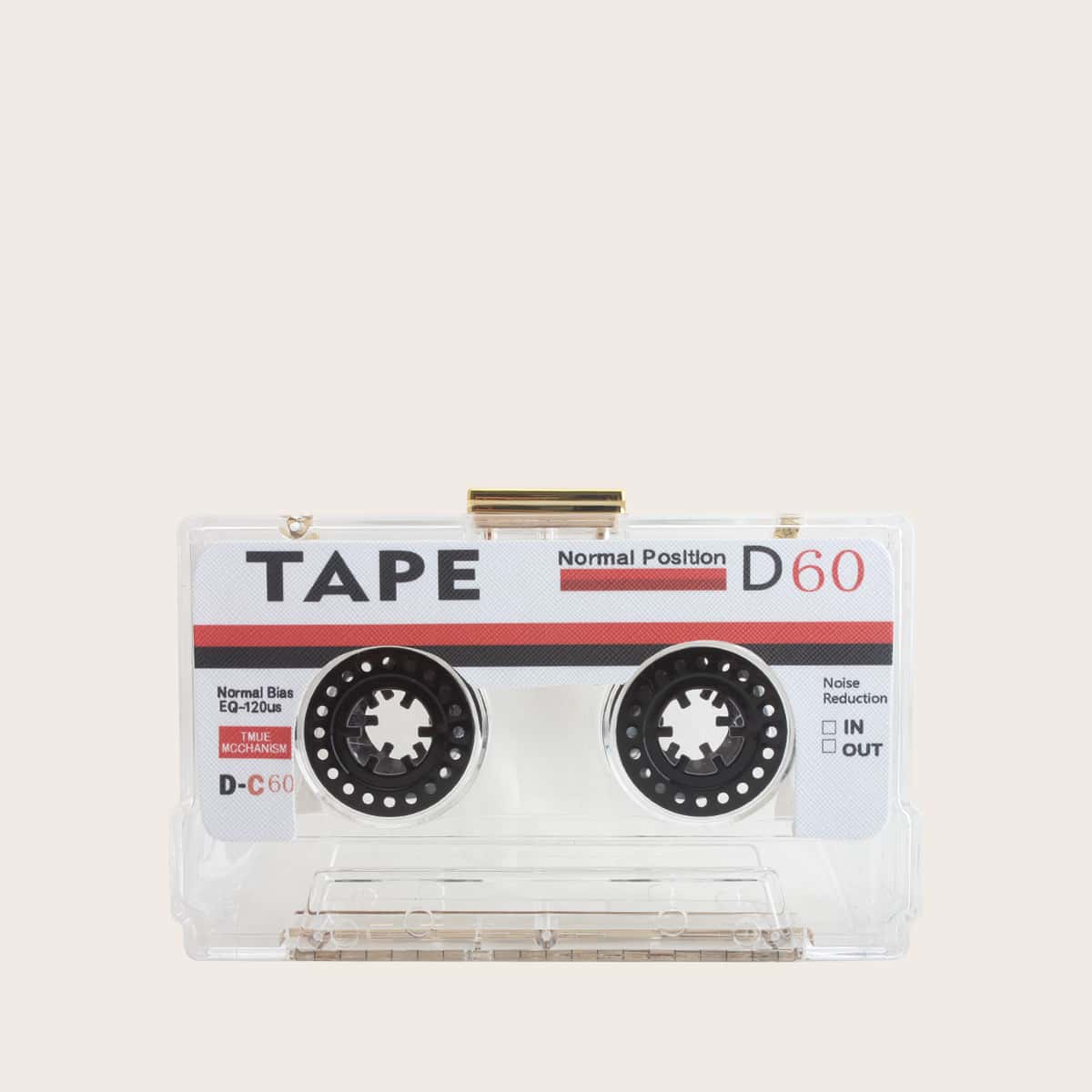

Tape Design Clutch Bag, White