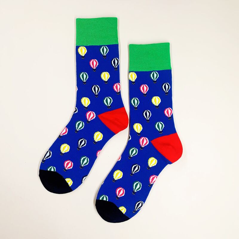 

Guys Hot Air Balloon Pattern Socks, Multicolor