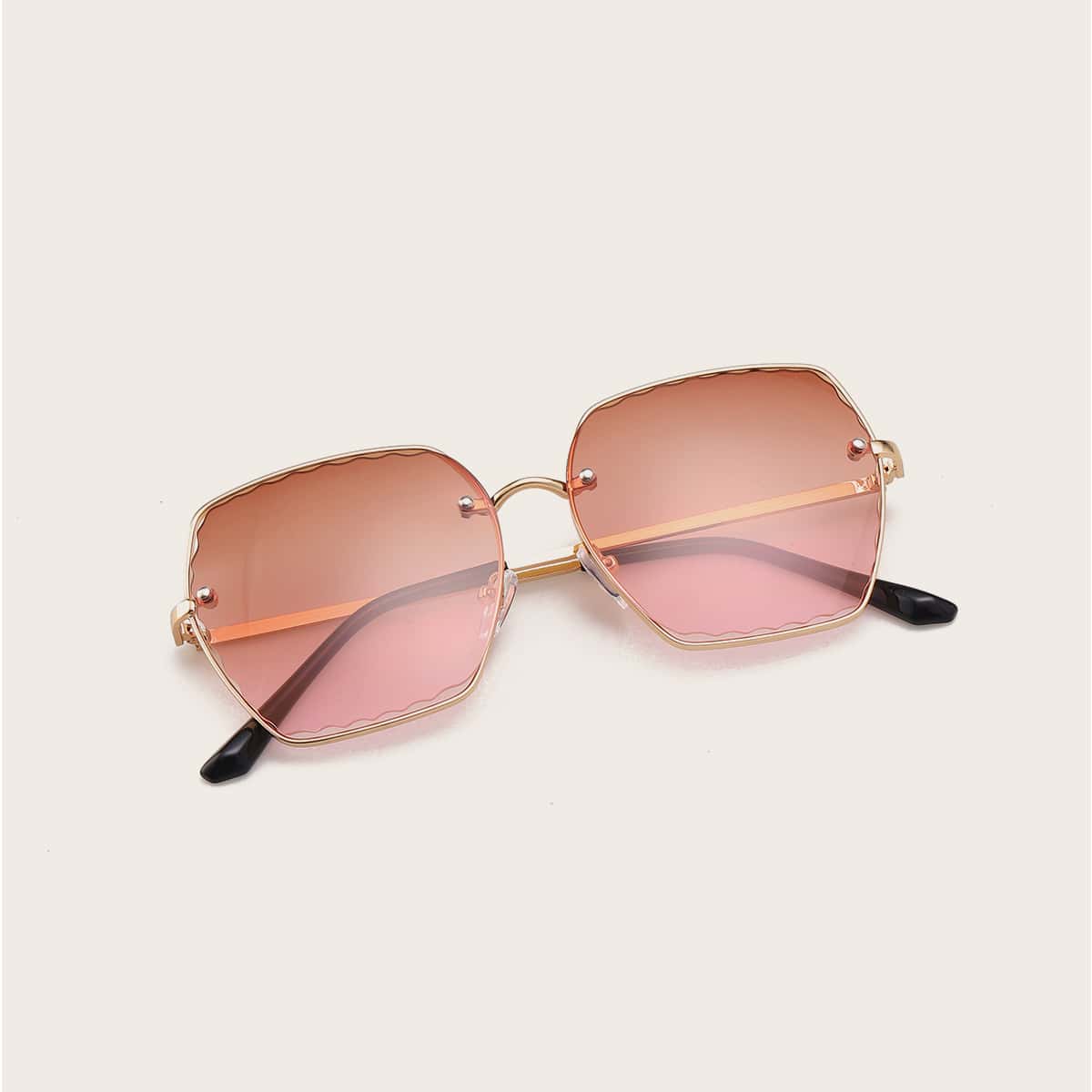 

Metal Frame Sunglasses, Brown