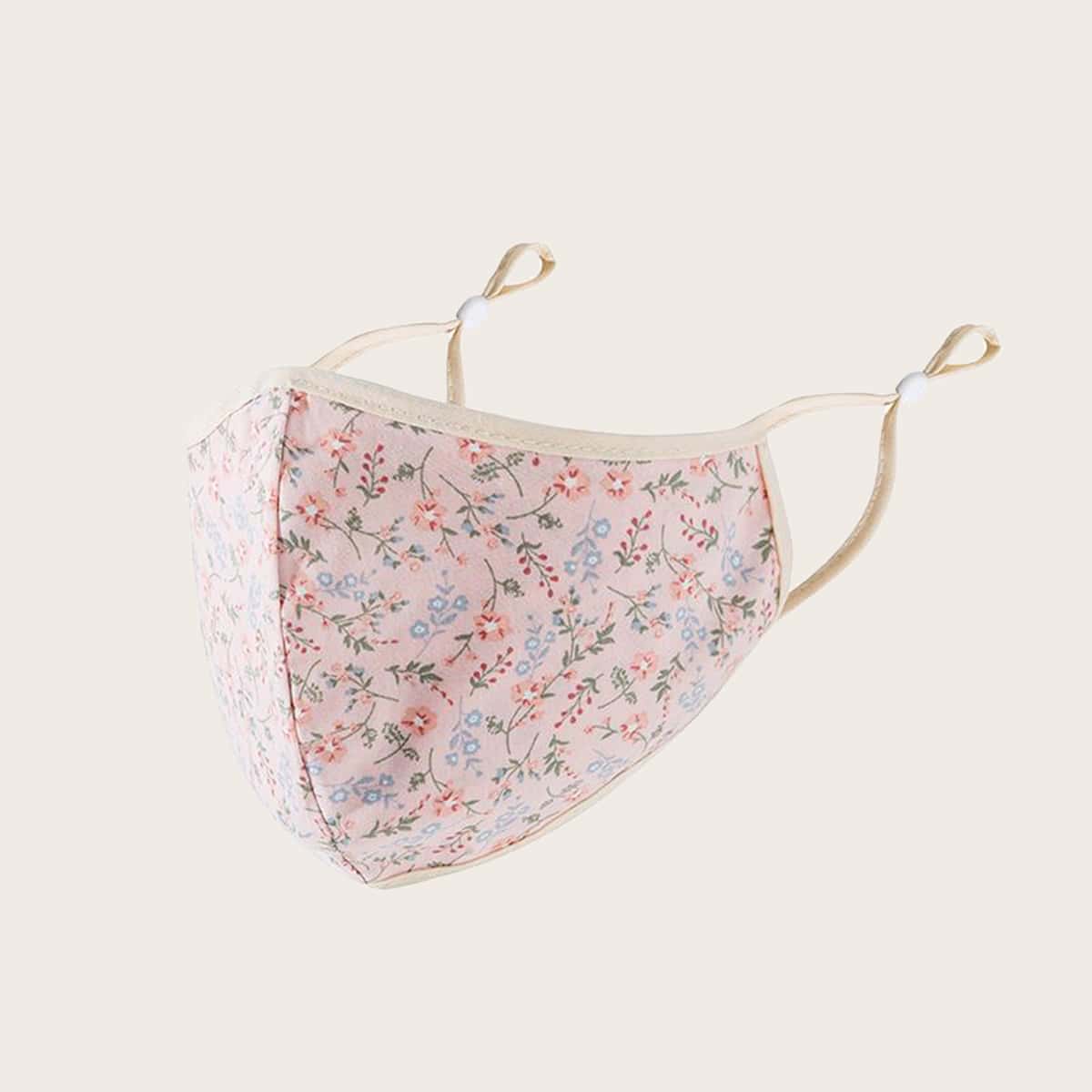 

Floral Pattern Face Mask, Multicolor