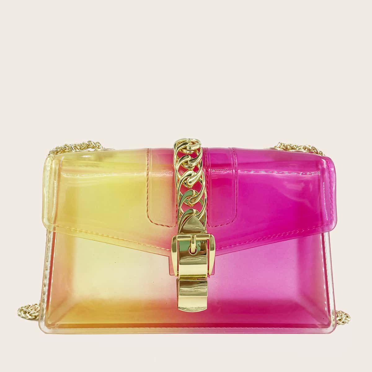 

Colorblock Clear Crossbody Bag, Multicolor