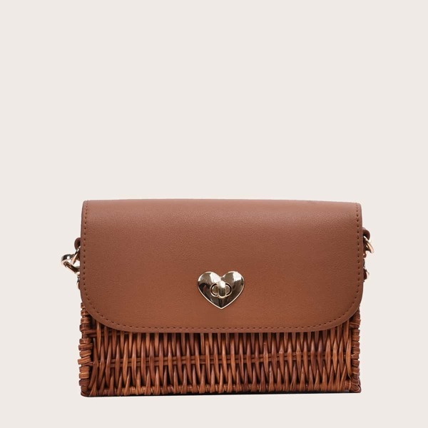 

Плетеная сумка через плечо, Коричневые