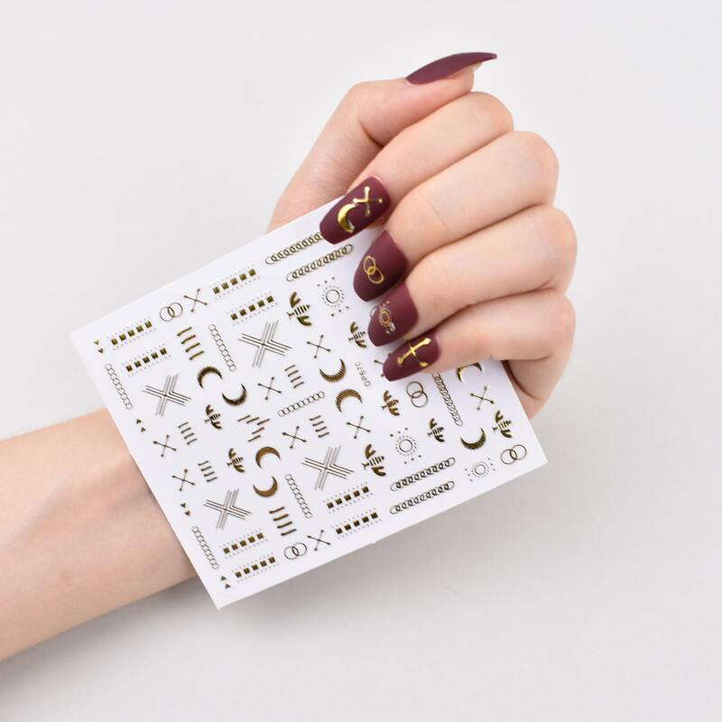 

Mix Pattern Tattoo Sticker, Gold